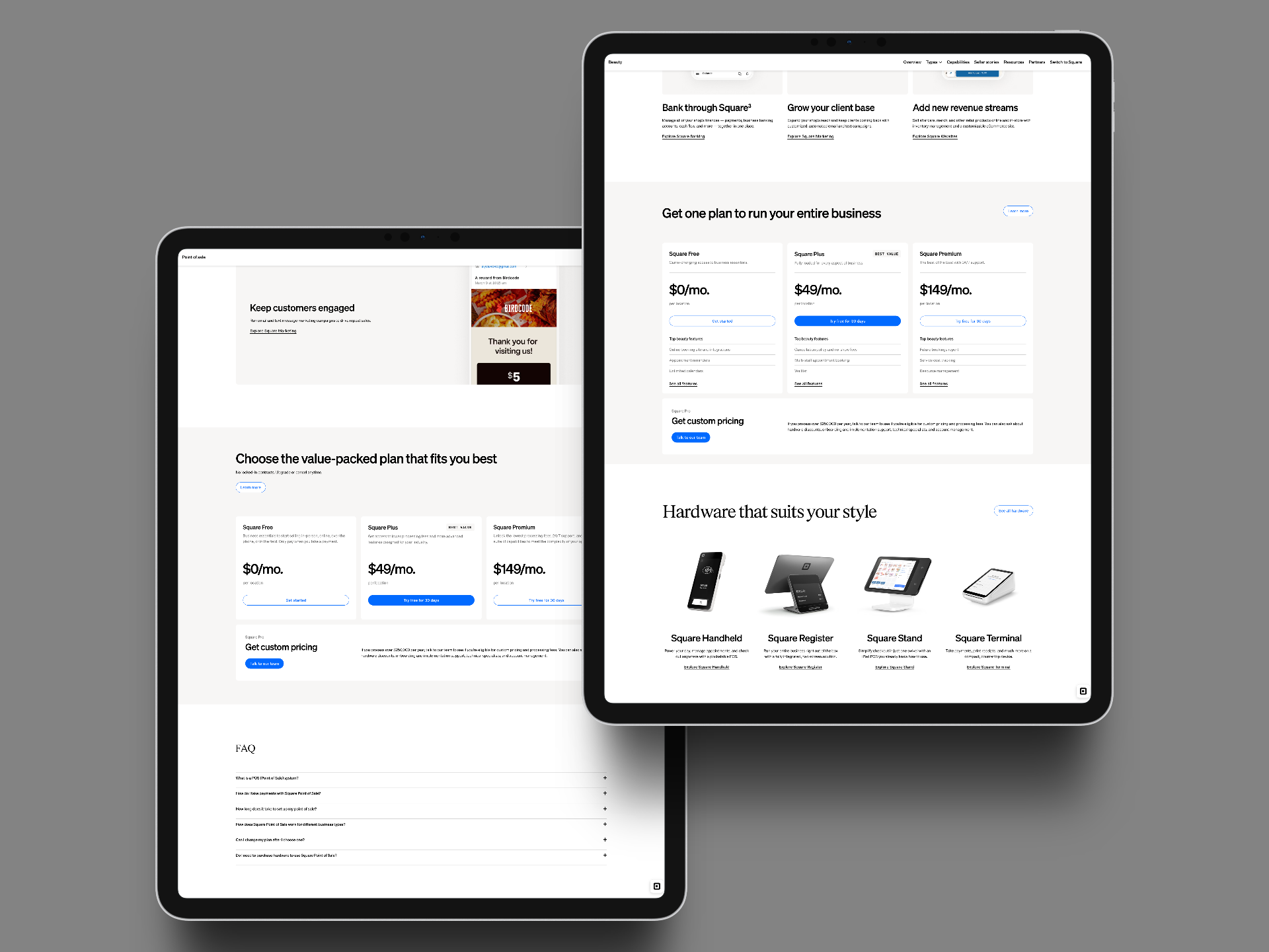 Square Pricing Experiment